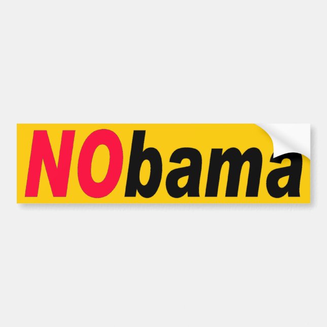 ZAZZLE NObama3 Bumper Sticker (Front)