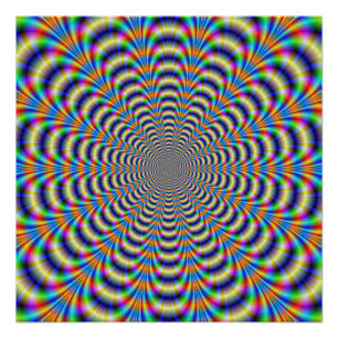 Zazzle Perfect Poster   Psychedelic Ringed Pulse
