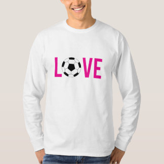 Zazzle Pink Style Love Soccer Unisex LS Tee