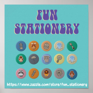 ZAZZLE SHOP: FUN STATIONERY POSTER