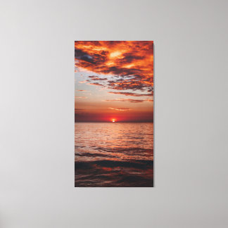 Zazzle sky sea sun canvas print