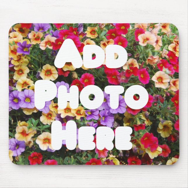 Zazzle Template Design My Own Photo Present Upload Mouse Mat (Front)