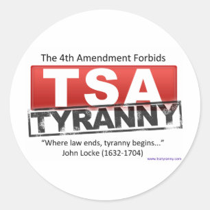Zazzle TSA Tyranny Image Classic Round Sticker