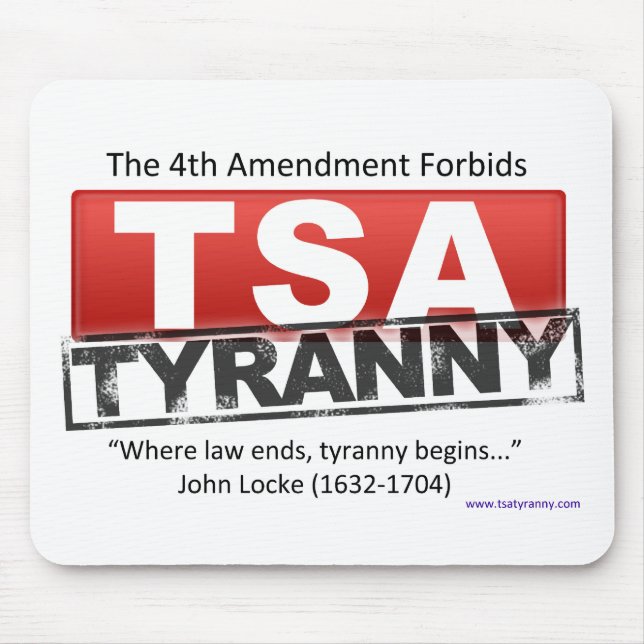 Zazzle TSA Tyranny Image Mouse Mat (Front)