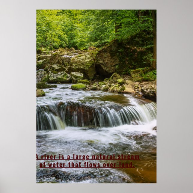 Zazzle water natural canvas paint  poster (Front)