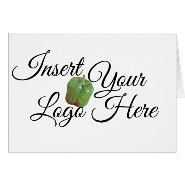 Zazzle Your Logo Here Thinking Of You Card (Front Horizontal)