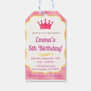 Zazzlemade Royal Kids Birthday Invitation Card Gift Tags