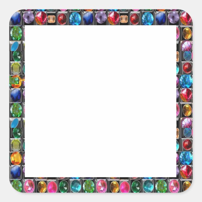 Zazzling Labels  GEMS JEWELS PEARLS Border Frames (Front)