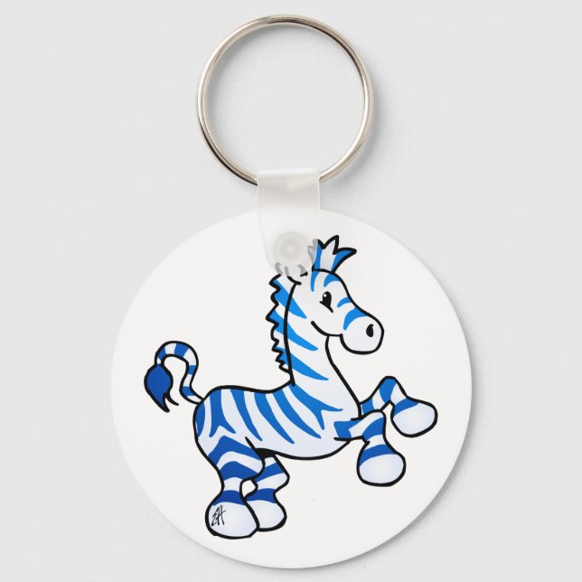 Zazzling Zebra Key Ring (Front)
