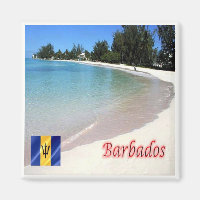 zBB007 BARBADOS The Beach, Sea View, Fridge Magnet