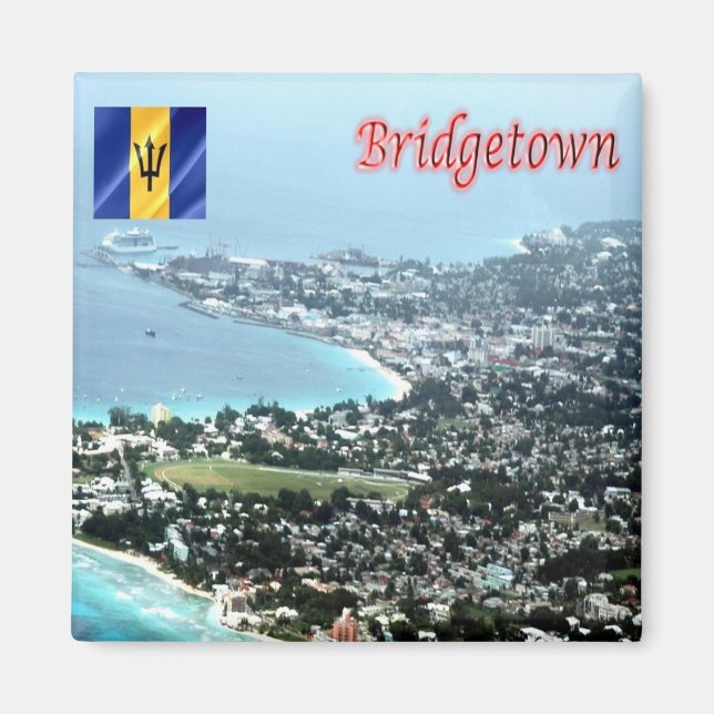 zBB009 BRIDGETOWN, Aerial View, Barbados, Fridge Magnet (Front)
