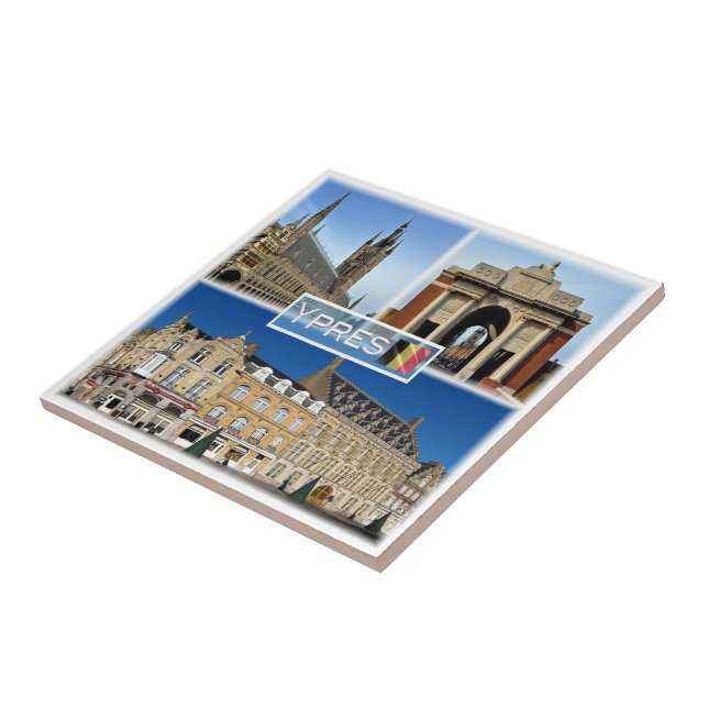 zBE004 YPRES - LAKENHAL Flanders Fields Museum Tile (Side)
