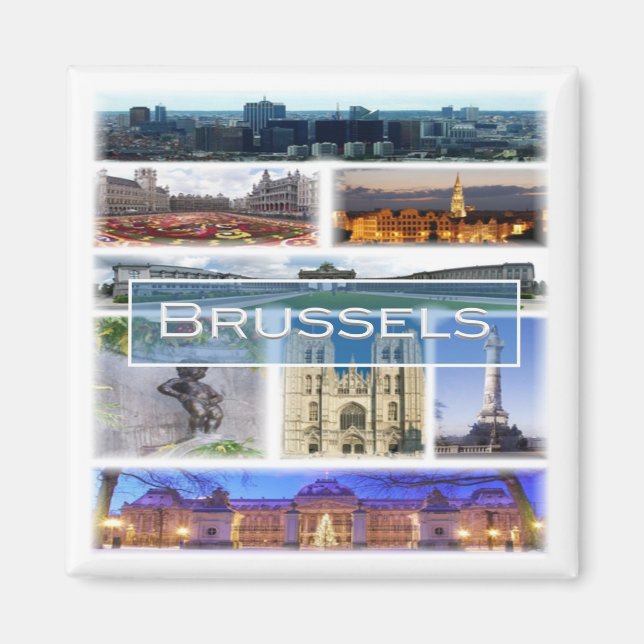 zBE006 BRUSSELS Belgium - Fridge Magnet (Front)