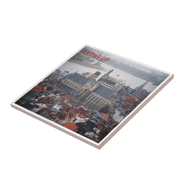 zBE022 ANTWERP Belgium Tile (Side)