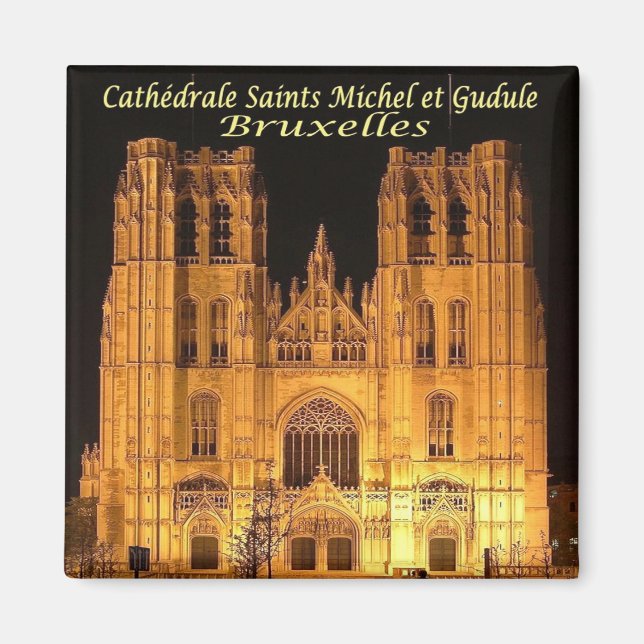 zBE029 BRUSSELS BRUXELLES Cathedral Saints Michel  Magnet (Front)