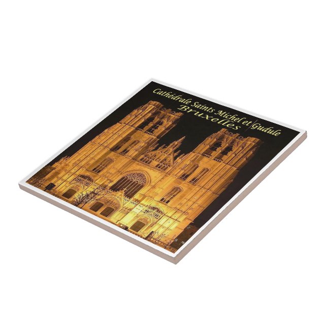 zBE029 BRUSSELS BRUXELLES Cathedral Saints Michel  Tile (Side)