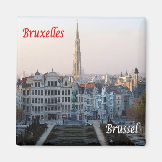 zBE031 BRUSSELS BRUXELLES panorama Belgium Fridge Magnet (Front)
