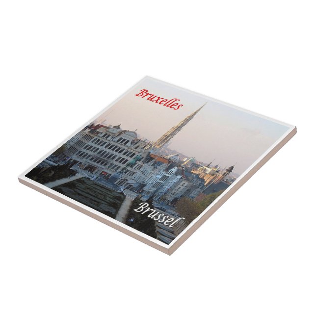 zBE031 BRUSSELS BRUXELLES panorama Belgium Tile (Side)