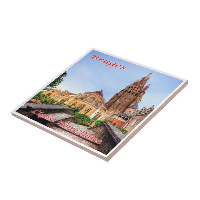 zBE038 BRUGES The Notre Dame, Belgium, Tile (Side)