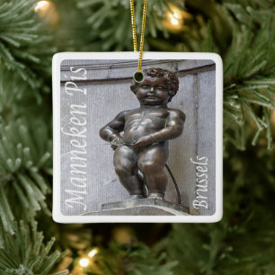 zBE046 MANNEKEN PIS Brussels Bruxelles,  Ceramic Ornament
