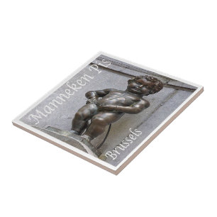 zBE046 MANNEKEN PIS Brussels Bruxelles, Tile