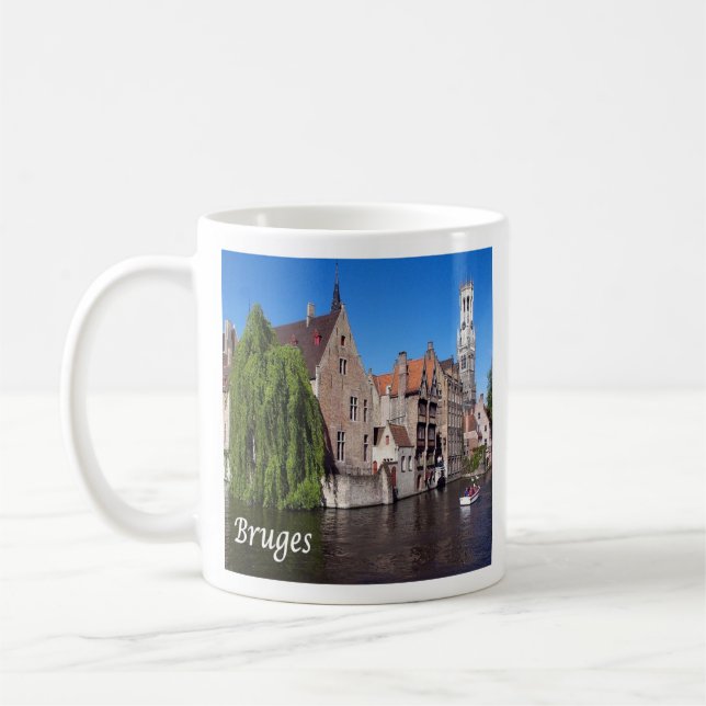 zBE052 BRUGES canal, Belgium, Coffee Mug (Left)