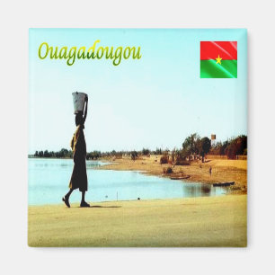 zBF008 OUAGADOUGOU, Burkina Faso, Fridge Magnet