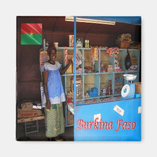 zBF014 BURKINA FASO, Burkinabé shop, Africa,Fridge Magnet