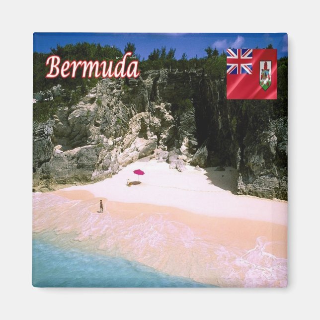 zBM010 BERMUDA, Beach, America, Fridge Magnet (Front)