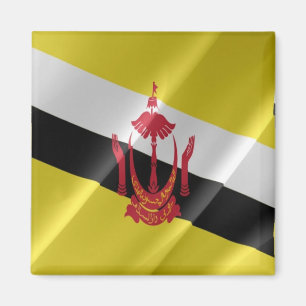 zBN002 Bruneian waving FLAG Brunei, Fridge Magnet