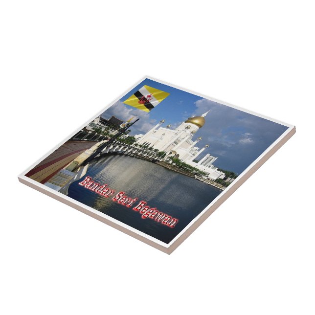 zBN006 MOSQUE OMAR ALI SAIFUDDIEN,  Tile (Side)