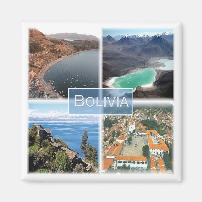 zBO003 BOLIVIA, Mosaic, America, Fridge Magnet (Front)