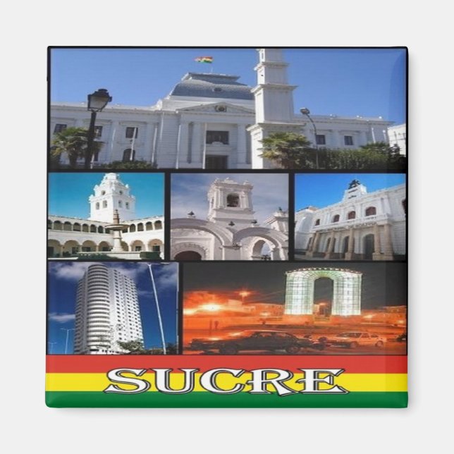 zBO011 SUCRE, Mosaic, Bolivia, America, Fridge Magnet (Front)