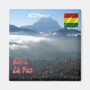 zBO019 LA PAZ, Amaneciendo, Bolivia, Fridge Magnet