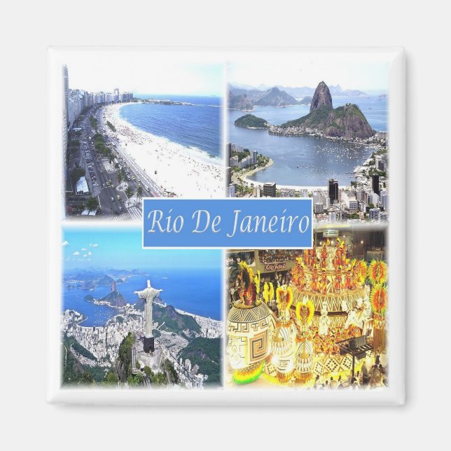 zBR006 RIO DE JANEIRO, Mosaic, Brazil, Fridge Magnet (Front)