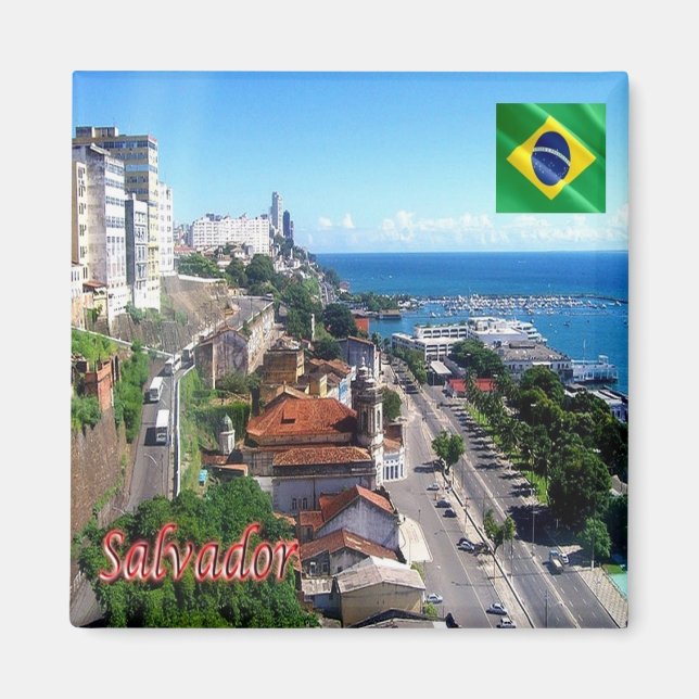 zBR020 SALVADOR, Brazil, Bahia, Fridge Magnet (Front)
