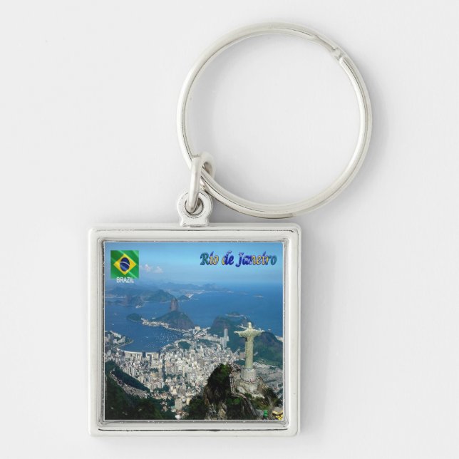 zBR023 panorama of RIO DE JANEIRO, Brazil, Key Ring (Front)
