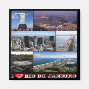 zBR025 RIO DE JANEIRO I Love, Brazil, Fridge Magnet