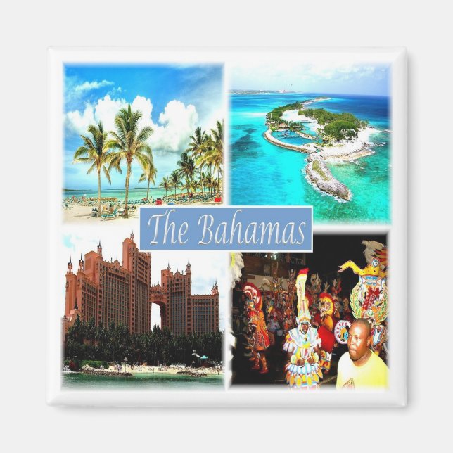zBS004 BAHAMAS mosaic, America, Fridge Magnet (Front)