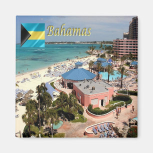 zBS013 BAHAMAS Resort Aerial view, America, Fridge Magnet