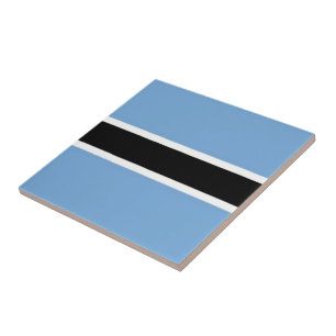 zBW001 BOTSWANA FLAG, Africa, Tile