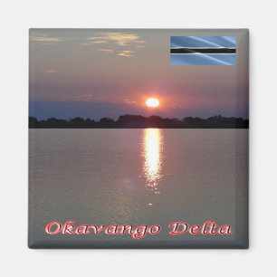 zBW006 OKAVANGO DELTA Sunset, BOTSWANA, Fridge Magnet