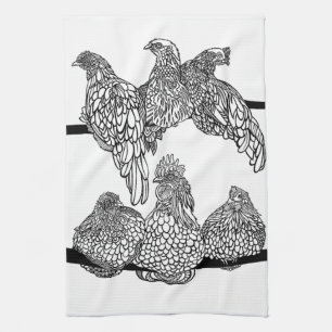 ZC "COME HOME TO ROOST" Kitchen Towel 16" x 24"