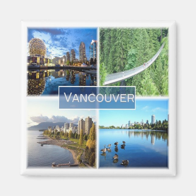zCA008 VANCOUVER mosaic, Canada, America, Fridge Magnet (Front)