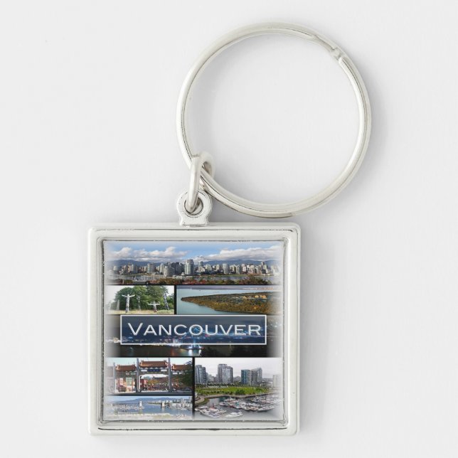 zCA009 mosaic of VANCOUVER in Canada, Key Ring (Front)