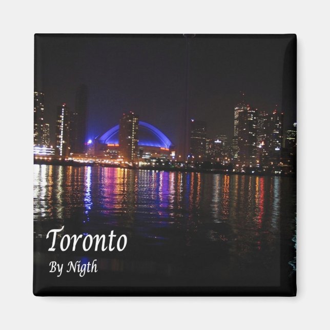 zCA015 TORONTO BY Night, Canada, Fridge Magnet (Front)