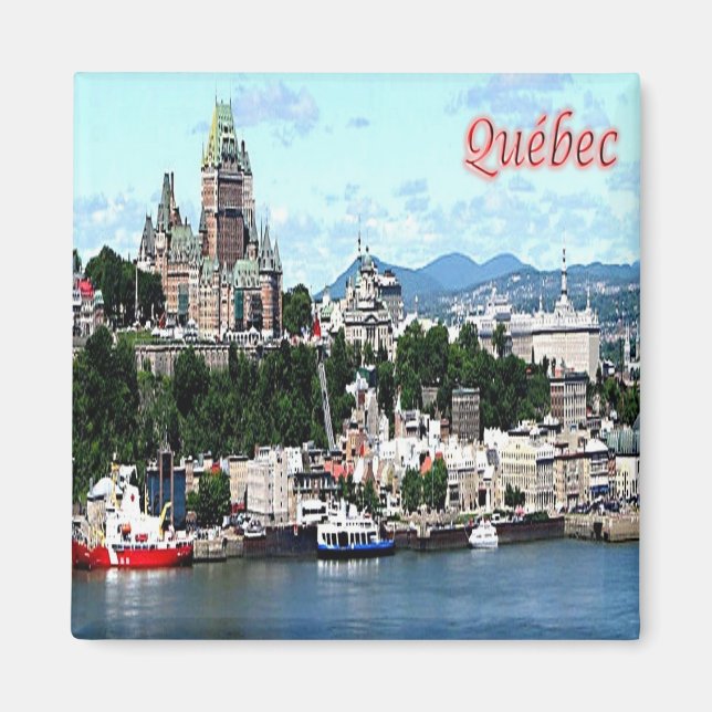 zCA017 QUEBEC City, Panorama, Canada, Fridge Magnet (Front)