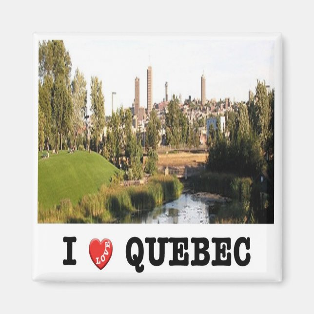 zCA019 QUEBEC I Love, Canada, America, Fridge Magnet (Front)