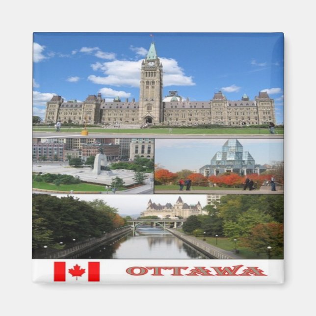 zCA023 OTTAWA, Mosaic, Canada, America, Fridge Magnet (Front)