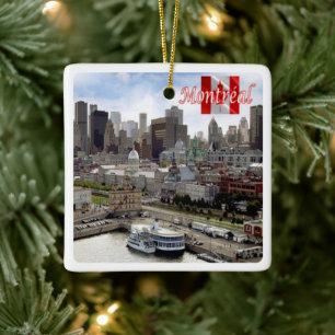 zCA024 MONTREAL Panorama, Canada, Ceramic Ornament